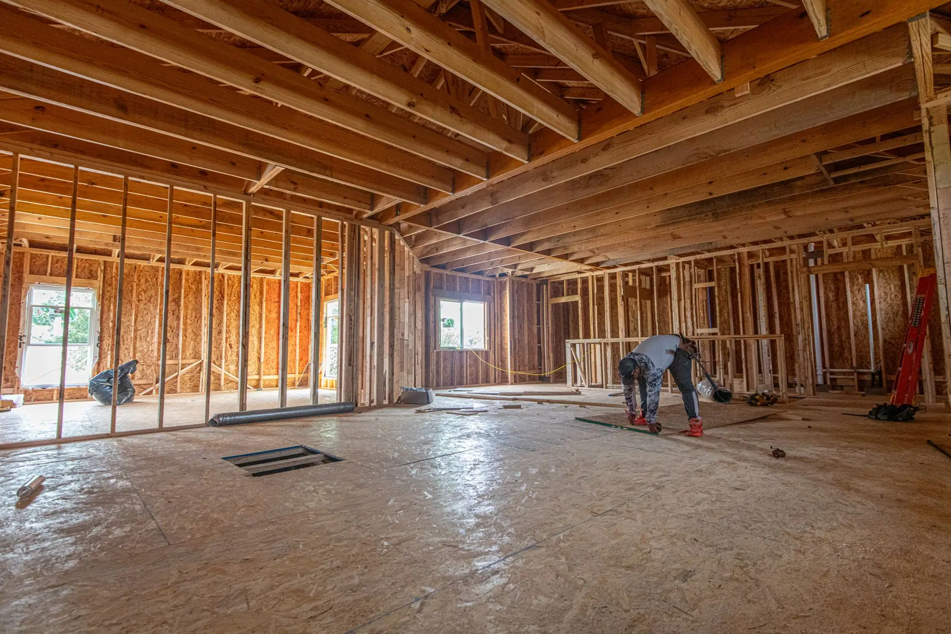 Framing a house in Maxton, NC